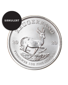 1 oz Sirkulert SA Krugerrand Sølvmynt