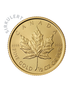 1/2 oz Sirkulert Maple Leaf Gullmynt