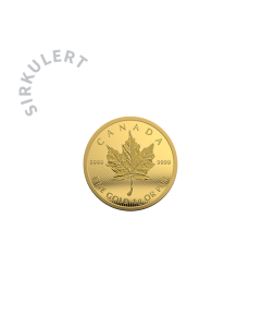 1g Sirkulert Maple Leaf Gullmynt