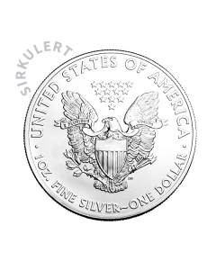 1 oz Sirkulert US Eagle Sølvmynt
