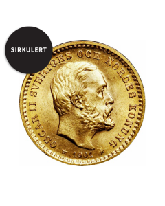 Sirkulert Svensk 5 Kronor Gullmynt