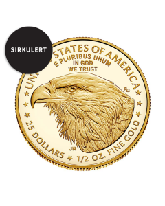1/2 oz Sirkulert American Eagle Gullmynt