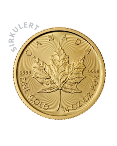 1/4 oz Sirkulert Maple Leaf Gullmynt