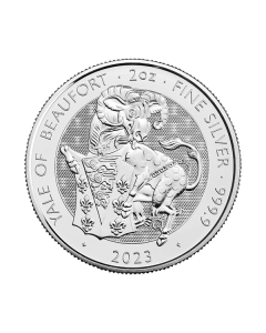 2 oz Tudor Beasts Yale of Beaufort Sølvmynt 2023