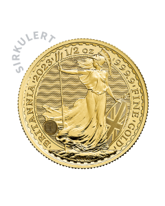 1/2 oz Sirkulert Britannia Gullmynt