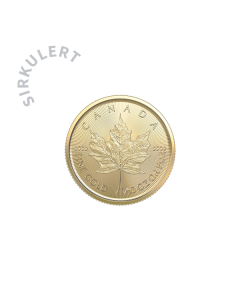 1/10 oz Sirkulert Maple Leaf Gullmynt
